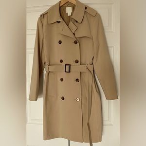 (New without tag) H&M Double breasted, knee length Trench Coat